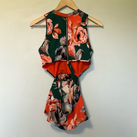 Marissa Webb Floral Sleeveless cut out top - Picture 9 of 11